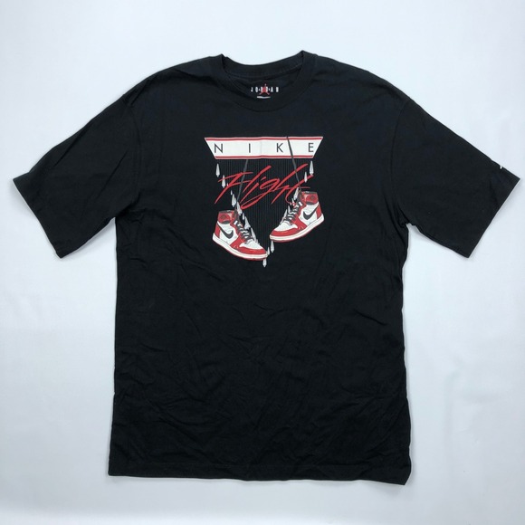 Jordan Tops - Nike Jordan Flight Oversized T-Shirt Womens Small Black Graphic Sneaker Tee
